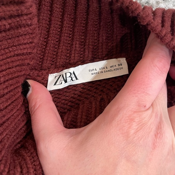 Zara Rust Cowl Neck Sweater - Picture 3 of 4
